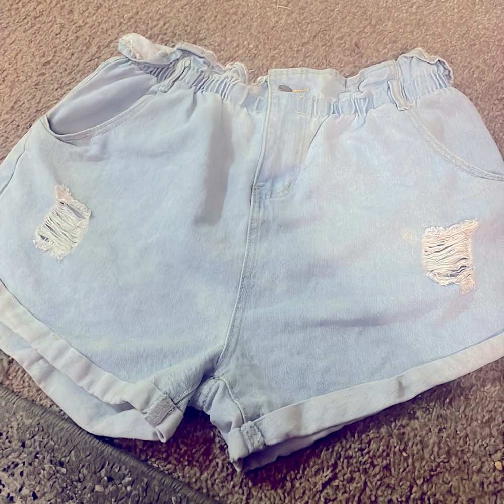 Plus size high waist shorts